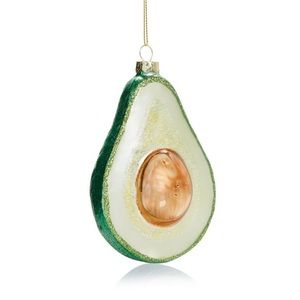 Bloomingdales Avocado Glass Ornament NWT